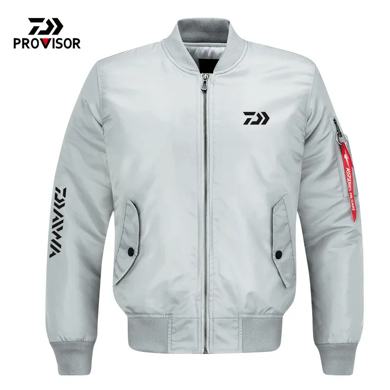 

2021 Daiwa Fishing Jackets Male Army MA-1 Flying Bomber Jacket Baseball Varsity Pilot Air Force Waterproof Winter Coat S-8XL