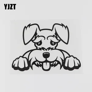 Автомобильная виниловая наклейка шнауцера, 13, 7 х9, 5 см