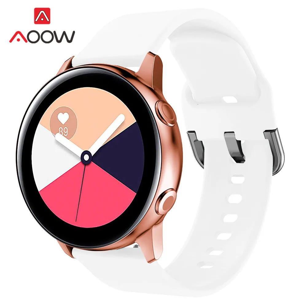 20 мм силиконовый ремешок для часов samsung Galaxy Watch Active 42 мм браслет ремешок для gear S2 Huami Amazfit Bip huawei Watch 2