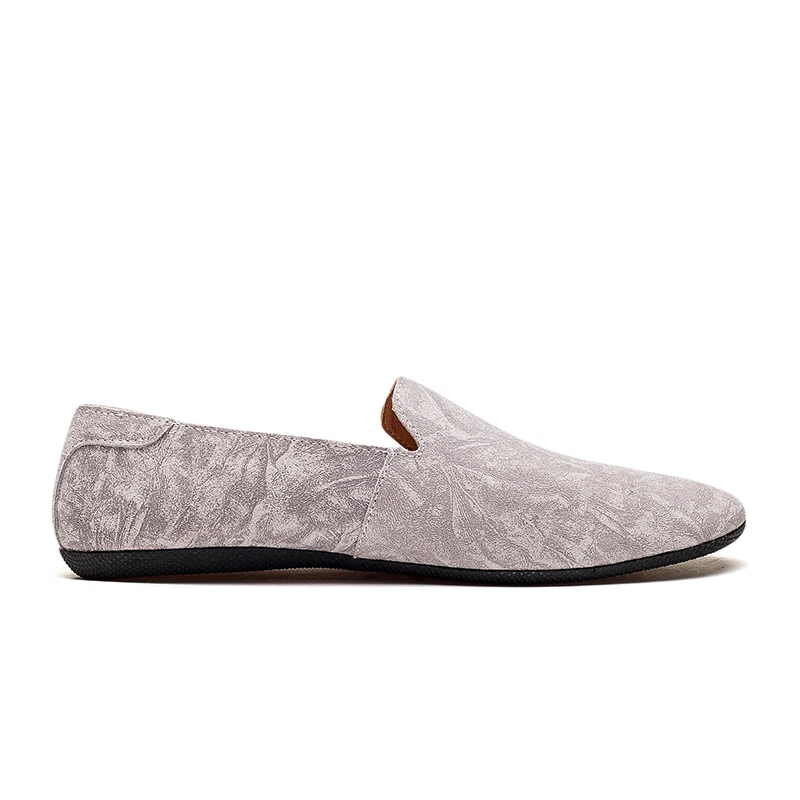 New 2020 Black Men Loafers Shoes Luxury Slip-on Moccasins Casual Suede Leather Men's White Flats | Обувь