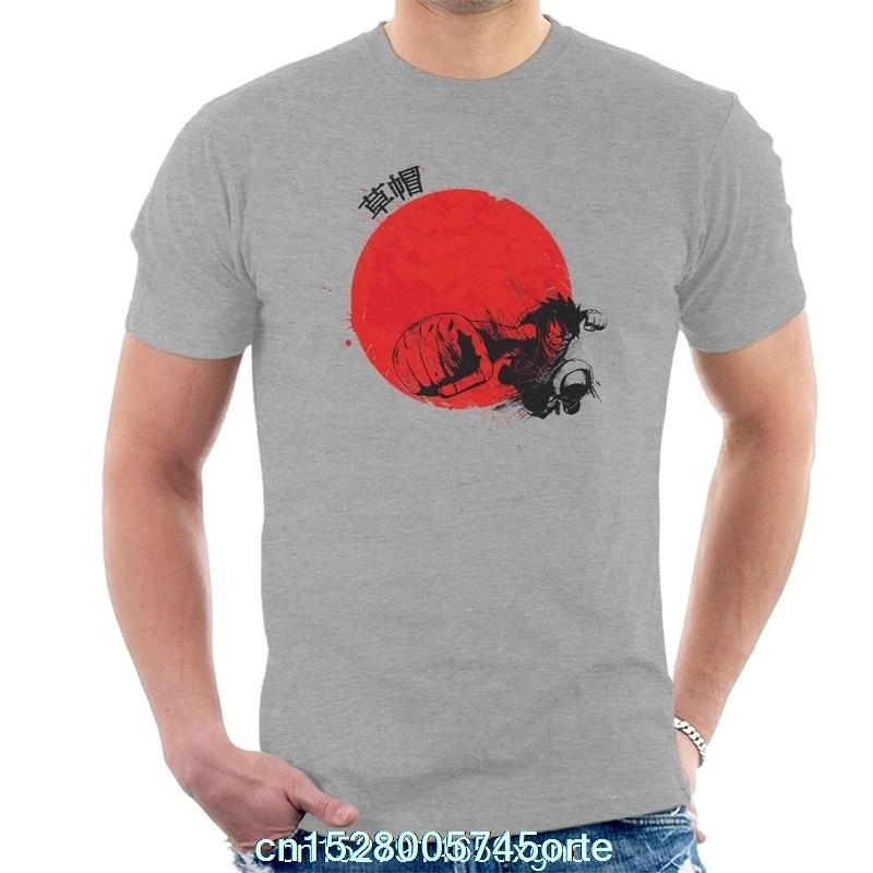 Забавный принт 2020 camiseta Red Sun Monkey D Luffy цельная Мужская футболка женская