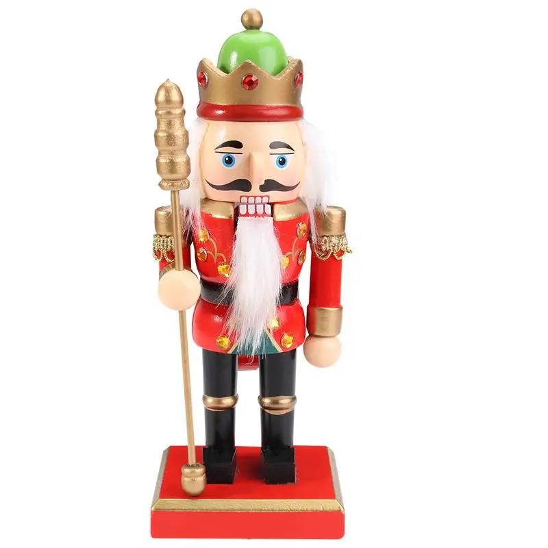 

1 шт., 20 см, новый толстый солдат, деревянная марионетка ручной работы, орех, украшение