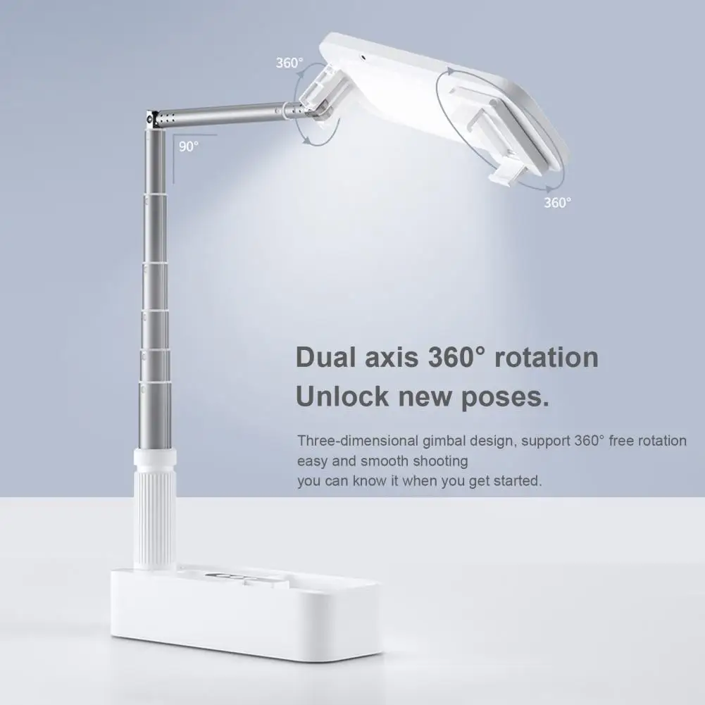 sturdy construction durable remote control mobile phone stand rechargeable for selfie free global shipping