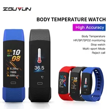 2020 Smart Band Temperature Blood Pressure Watch Fitness Tracker Sport Smartwatch