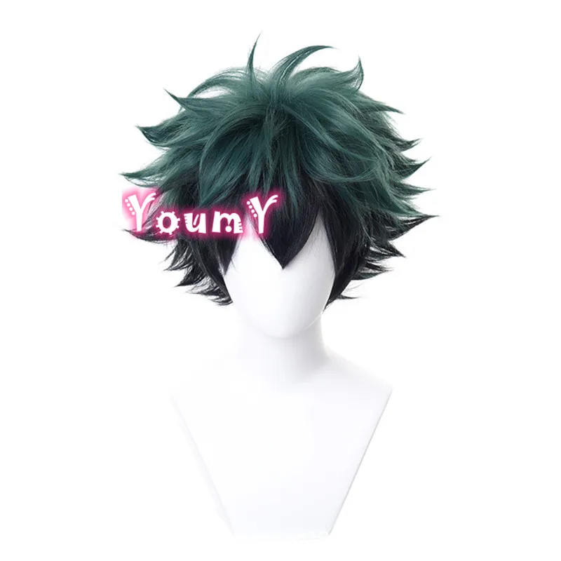 Парик Izuku Midoriya Deku для косплея моя геройская Академия косплей короткий зеленый