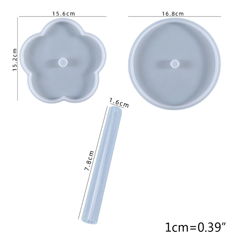 

Creative Rotating Axis Flower Coaster Epoxy Resin Mold Cup Mat Silicone Mould DIY Crafts Ornaments Home Decorations Casting Tool