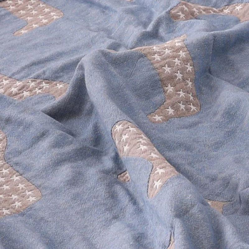 Cotton Reactive print pony Summer Blanket Bed Cover Sofa Travel Breathable Large Soft Throw air conditioning blanket | Дом и сад