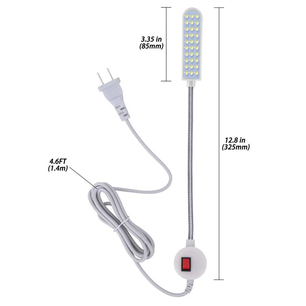 

30 Lamp Beads Lighting Sewing Machine LED Lights Multifunctional Flexible Work Lamp Magnetic Sewing Light for Drill Press Lathe