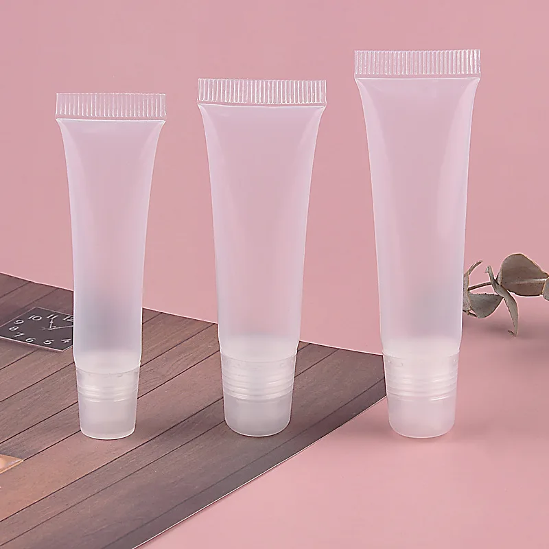 10ml 15ml Empty Lip Gloss Tubes with Funnels Clear Soft Container Refillable Lipgloss for DIY Cosmetic Makeup | Красота и здоровье