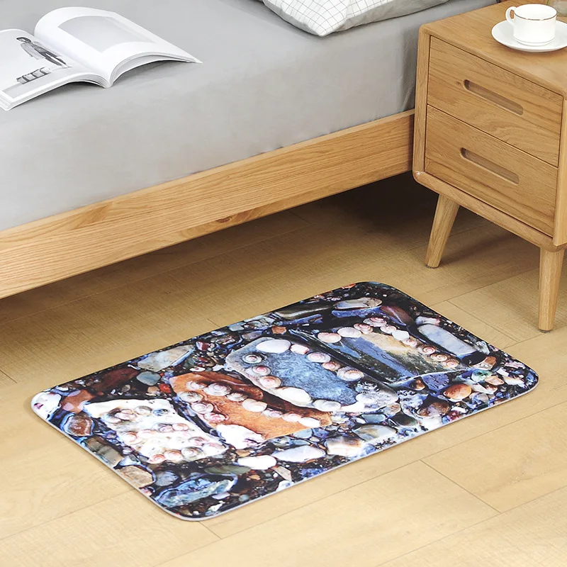 colorful stones bath mat set thicken flannel bathroom carpets toilet rugs wc room floor pads tapis salle de bain 4575 45120cm free global shipping