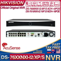 hikvision acusense nvr ds 7608nxi i28ps ds 7616nxi i216ps 816ch 816 poe 12mp max h 265 2 sata poe ipc video recorder