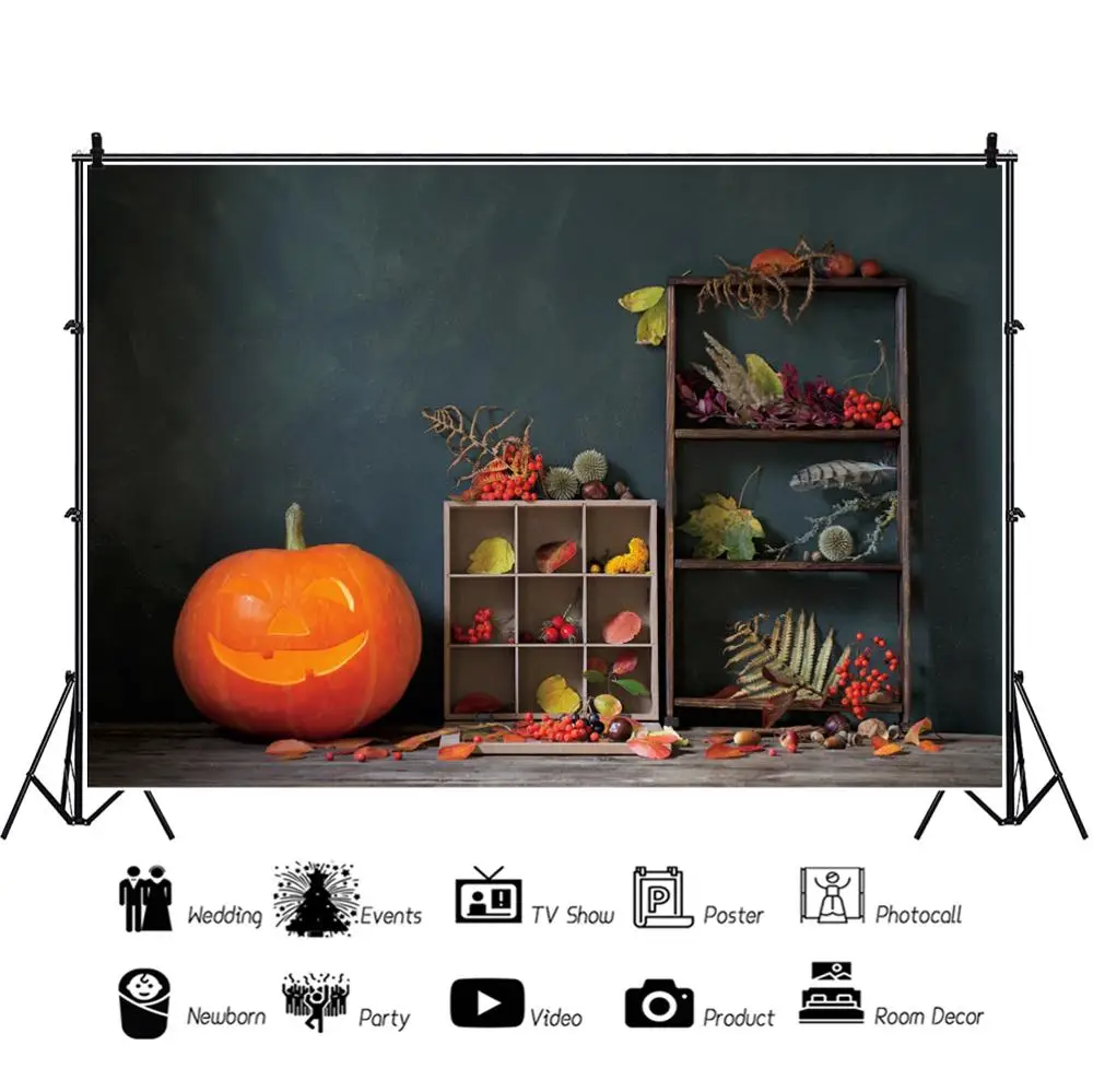 Laeacco черная стена Урожай Тыква кленовые листья фруктовый шкафчик полка перо