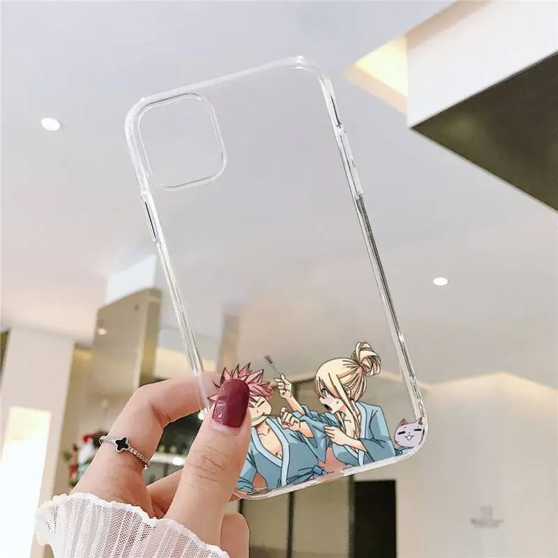 

Anime Fairy Tail cool sexy Phone Case Transparent for iPhone 7 8 11 12 s mini pro X XS XR MAX Plus cover funda shell