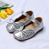 gold silver soft soled princess shoes girls leather shoes for wedding and party diamond children performance shoes kids 2 11tt