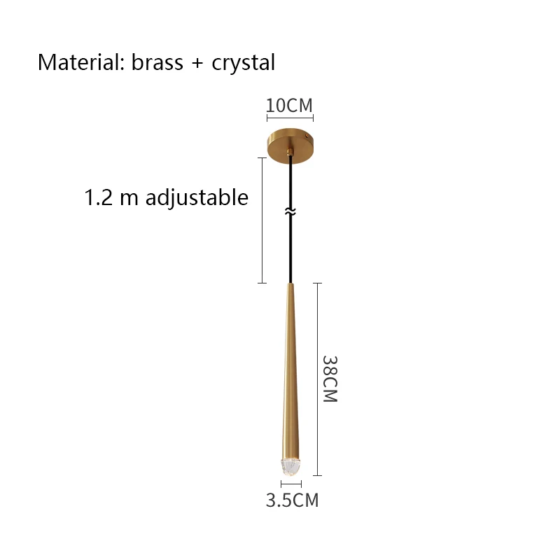 

Modern Copper Pendant Lights Crystal Golden Pendant Lighting Lamp Living Room Dining Room Bedside Bedroom Bar Loft Hanging Lamp