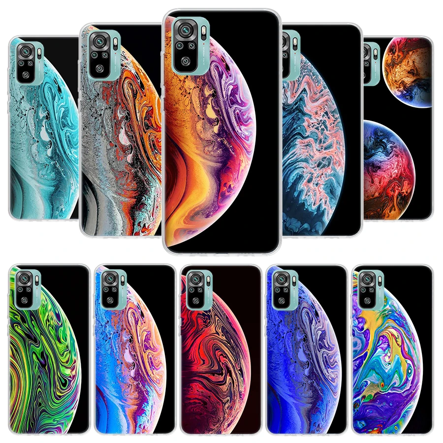 Colorful Earth Star Mars Cover Phone Case for Xiaomi Redmi Note 11 10 9 8 Pro 11S 11T 11E 10S 9S 9T 8T 7 6 5 5A 4X Max 5G Coque