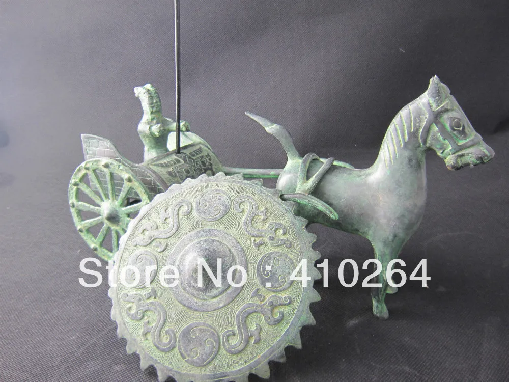 Хорошая скидка бронзовые персонажи животных военные chariot терракотовые воины 11 2