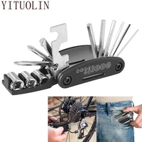 yituolin 16 in 1 motorcycle accessories multifunction bicycle repair tools kit wrench screwdriver cycling bike maintenance tools