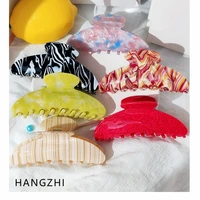 hangzhi color floral geometric acetate hair clip bath shark clip trendy minimalist hair accessories for women girl 2021 ines new