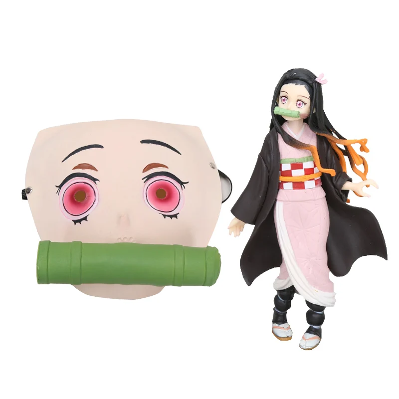 

Nezuko Mask Demon Slayer Kimetsu no Yaiba Cosplay Kamado Nezuko Cosplay Latex Adult Halloween Mask
