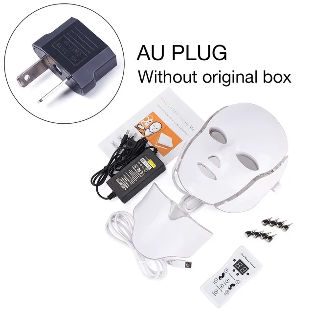 AU Plug NO box Fototerapia Led фотон омолаживающая маска для кожи тушь для лица акне спектрометр тушь светильник для лица терапия маска - Цвет: AU Plug NO box