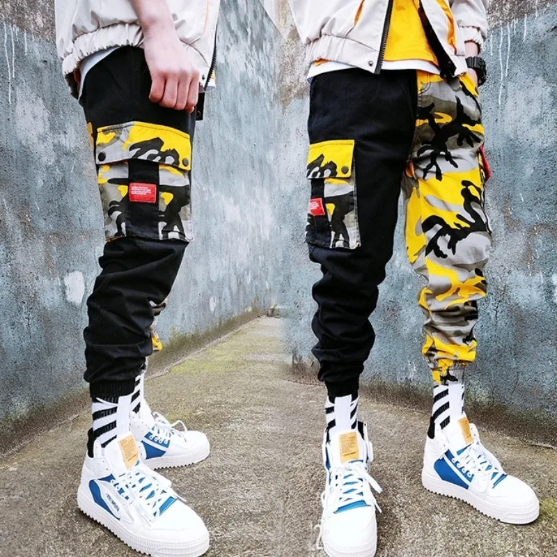 Модные длинные брюки для улицы Мужские штаны в стиле хип хоп с камуфляжным