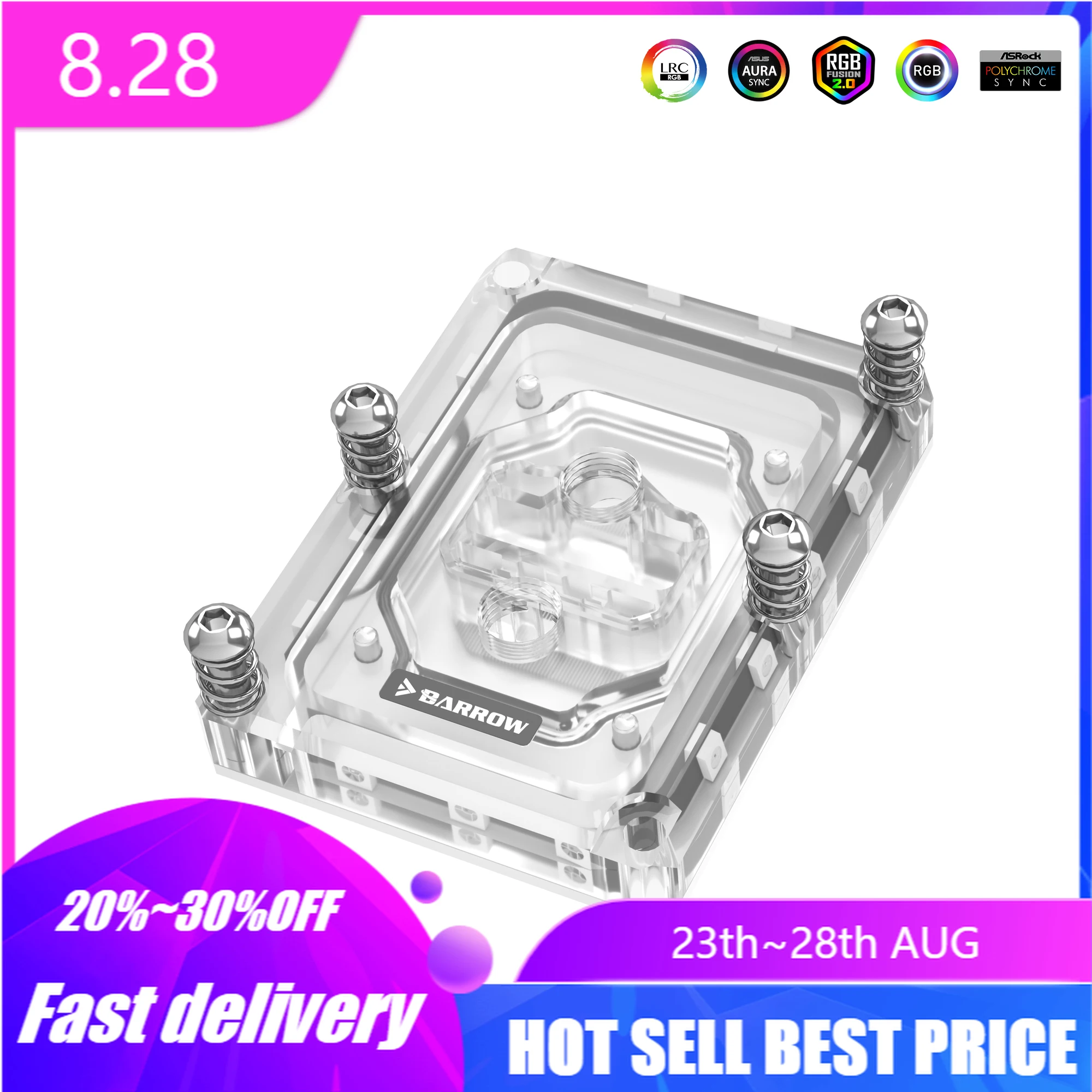 Barrow PC водяное охлаждение CPU водяной блок для Intel прямоугольная пряжка SKYLAKE E LGA3647