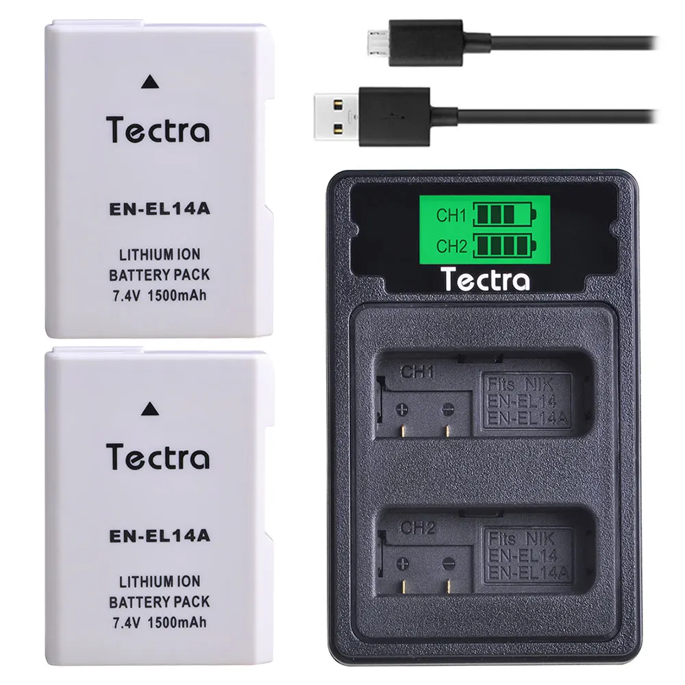 TypeC + LCD USB зарядное устройство EN EL14 батарея для Nikon P7000 P7800 P7700 P7100 EL14A ENEL14
