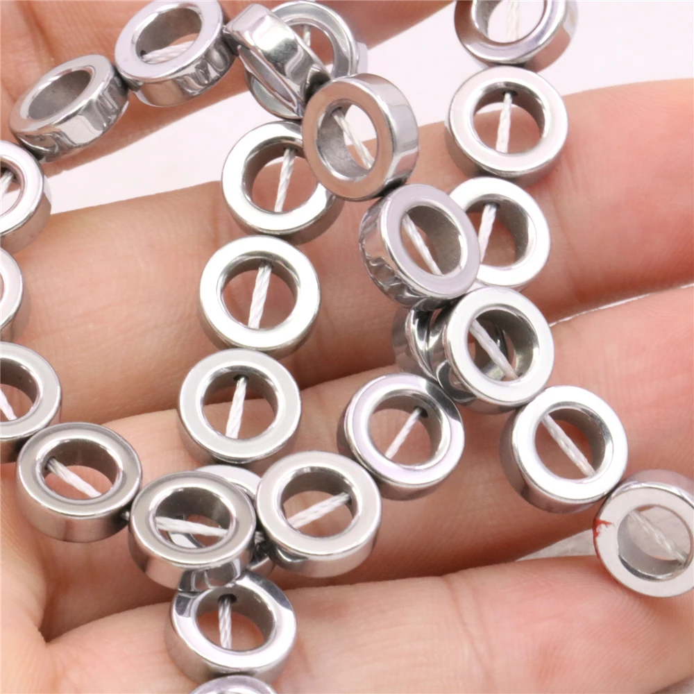 Серебряный гематитовый камень хит продаж модные новые круглые/кольцевые формы 6