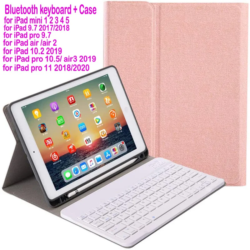 Чехол для iPad 10 2 9 7 5th 6th 7th Generation Bluetooth чехол с клавиатурой Air 1 3 Pro 5 11 2020 Mini 4