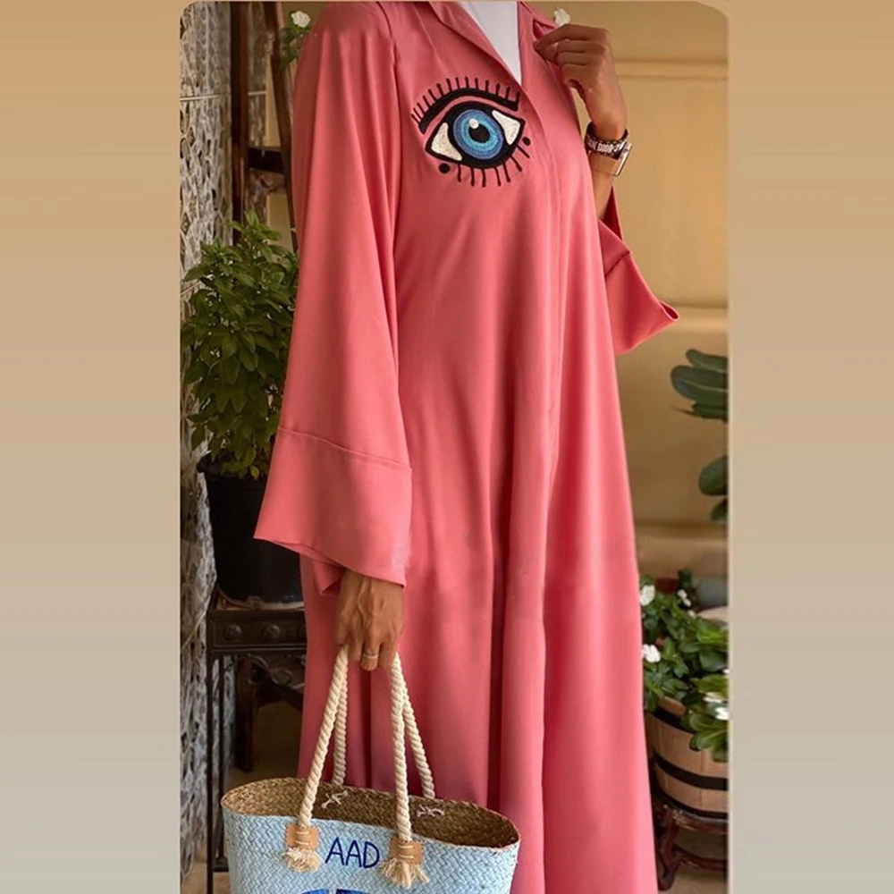 Хлопковое платье-макси для женщин глаз Африканской ажурной вышивкой в