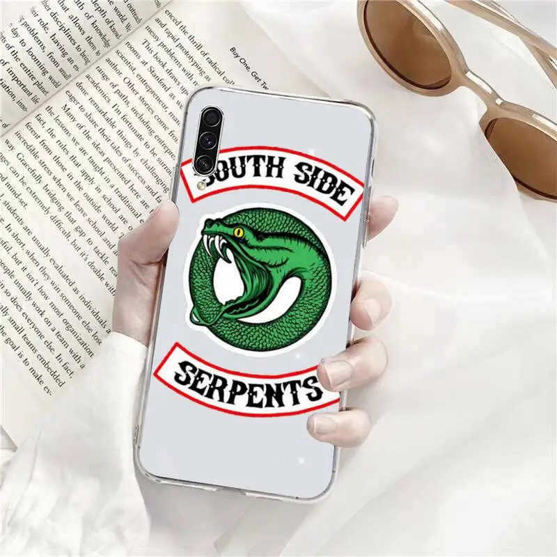 

Riverdale Southside Serpents Phone Case Transparent for Samsung A71 S9 10 20 HUAWEI p30 40 honor 10i 8x xiaomi note 8 Pro 10t 11