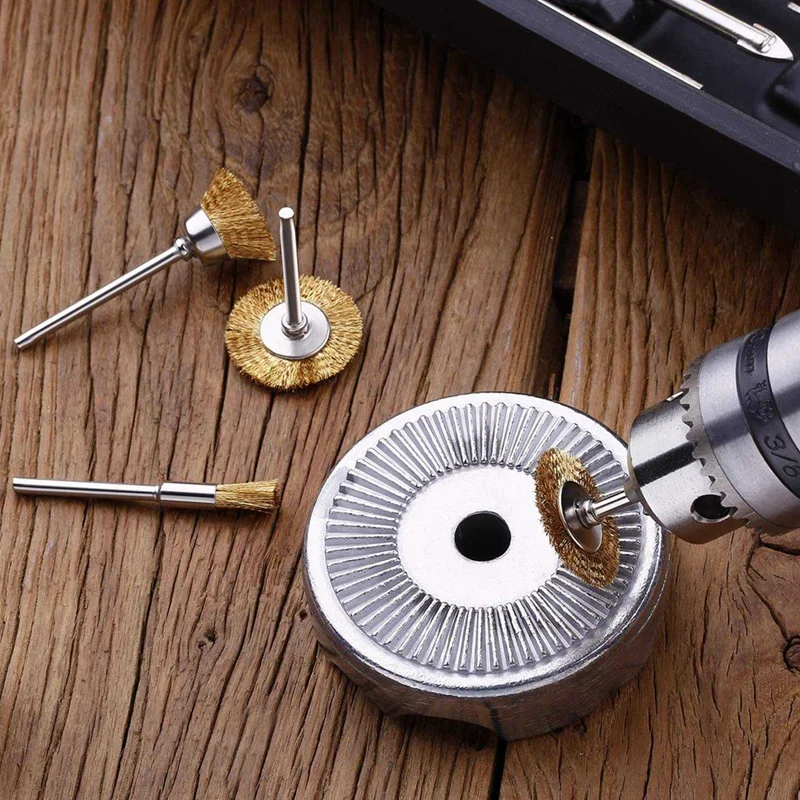 

60Pcs Mini Wire Brush Wheel Cup Steel Wire Brush Set Shank & 40Pcs Polishing Brush Buffing Wheels Soft Fine Buff Wheels