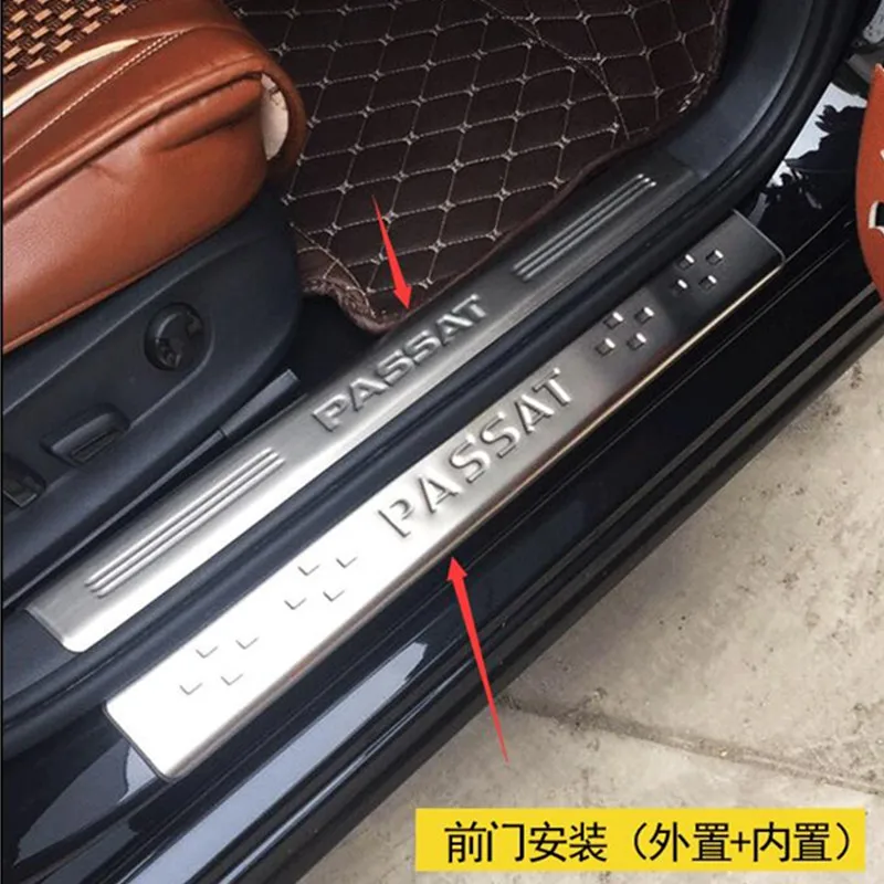 Накладка на порог из нержавеющей стали для Volkswagen Passat 2011 2015 защитная накладка