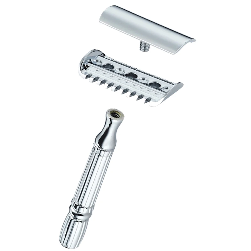 

Men Shaving Safety Razor Double Edged Open Comb Classic Manual Shaver Metal Face Razors