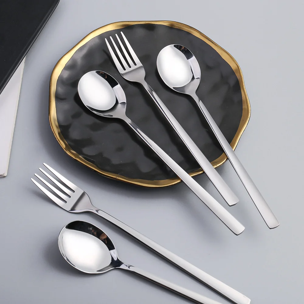 

2021 New Korean Tableware 304 Stainless Steel Fork Spoon And Chopsticks Tableware Dining Room Sets Food Container