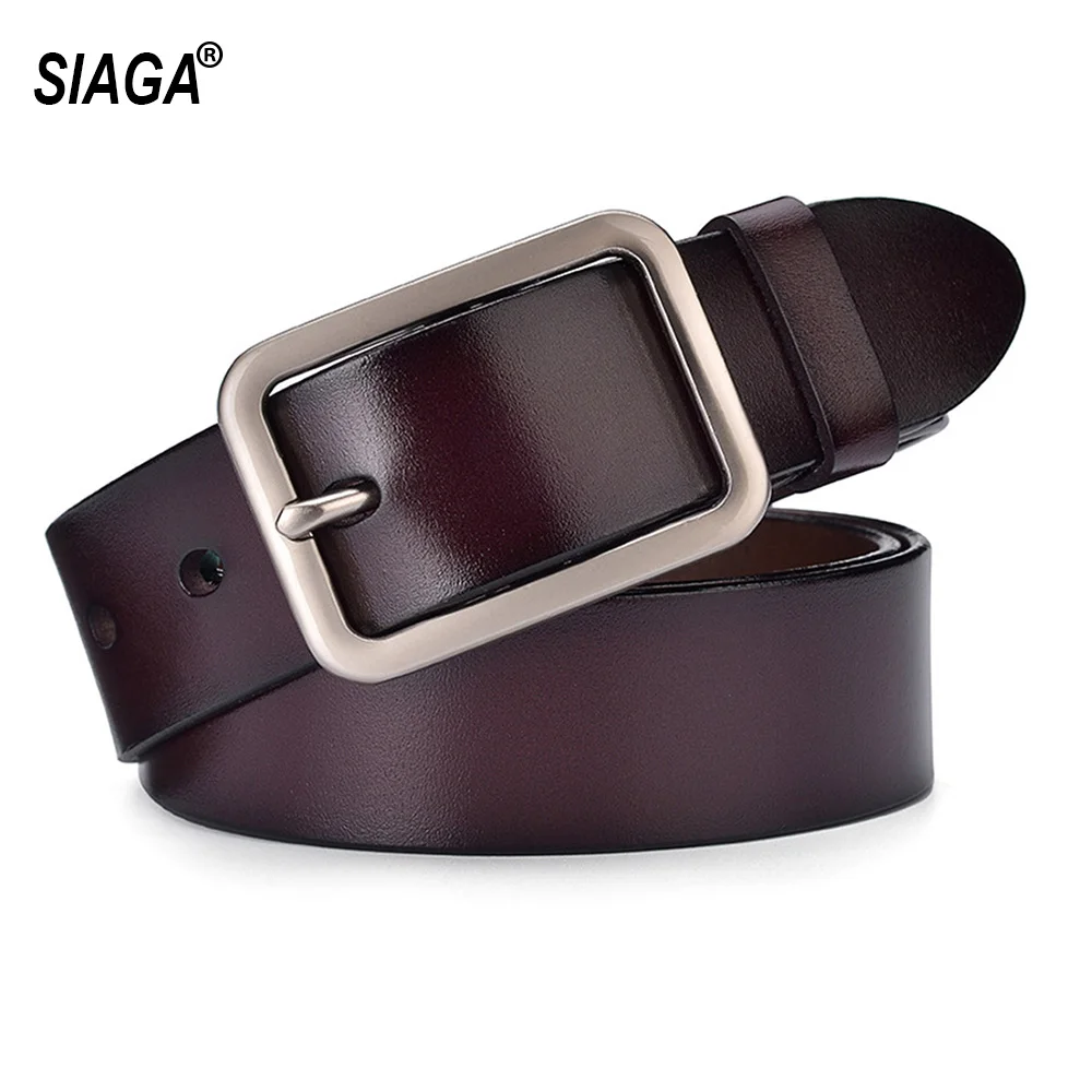 Женский Универсальный Ретро ремень из натуральной коровьей кожи простой