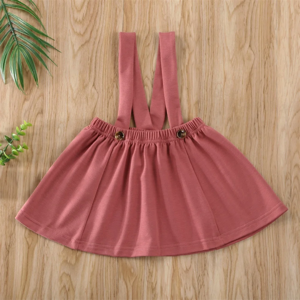 Юбка на лямках для маленьких девочек комбинезон подтяжках мини-юбка летняя