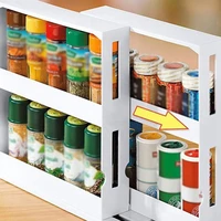 modern multifunctional storage rack rotating shelf slide kitchen cabinet cupboard spice organizer pp large space saving home