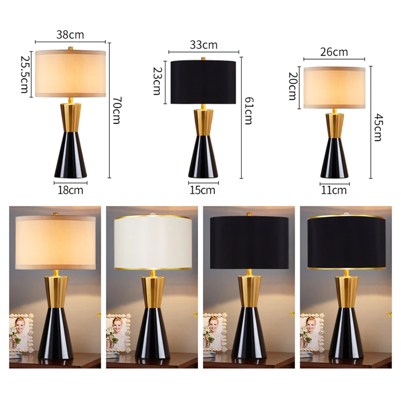 Роскошный керамический тканевый светодиодный светильник настольная лампа