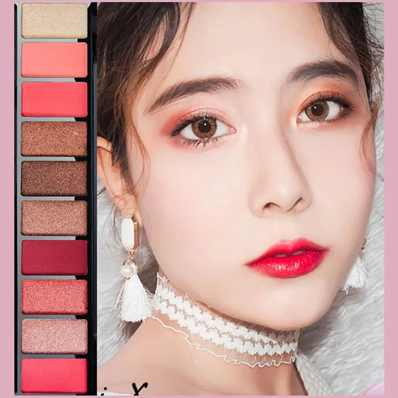 10 цветов Палитра теней для век водонепроницаемая долговечная матовая косметика |