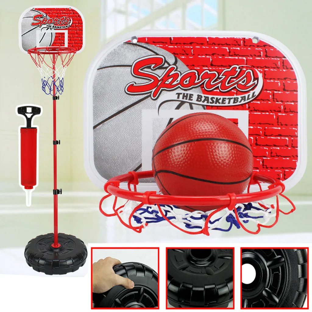 

63-170cm Basketball Stands Height Adjustable Kids Basketball Goal Hoop Toy Set Basketball For Boys Training Practice Accessories