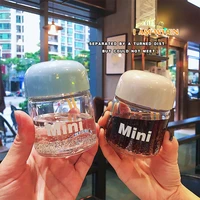 150ml small glass water bottles portable cute mini heat resistant water cup for kids student drinking bottle with hand rope cups