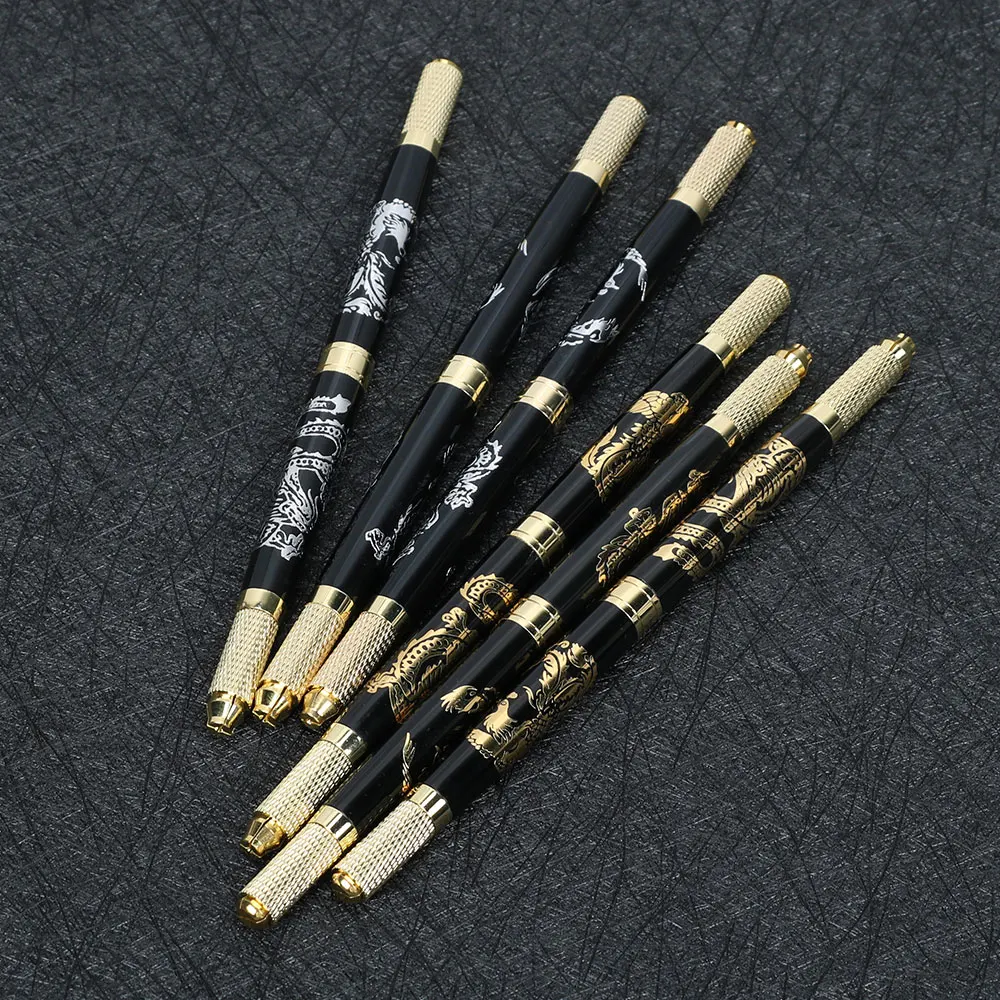 

Double Head High-Grade Aluminum Alloy Microbldaing Pen Permanent Makeup Eyebrow Tool Tattoo microblading eyebrow pen