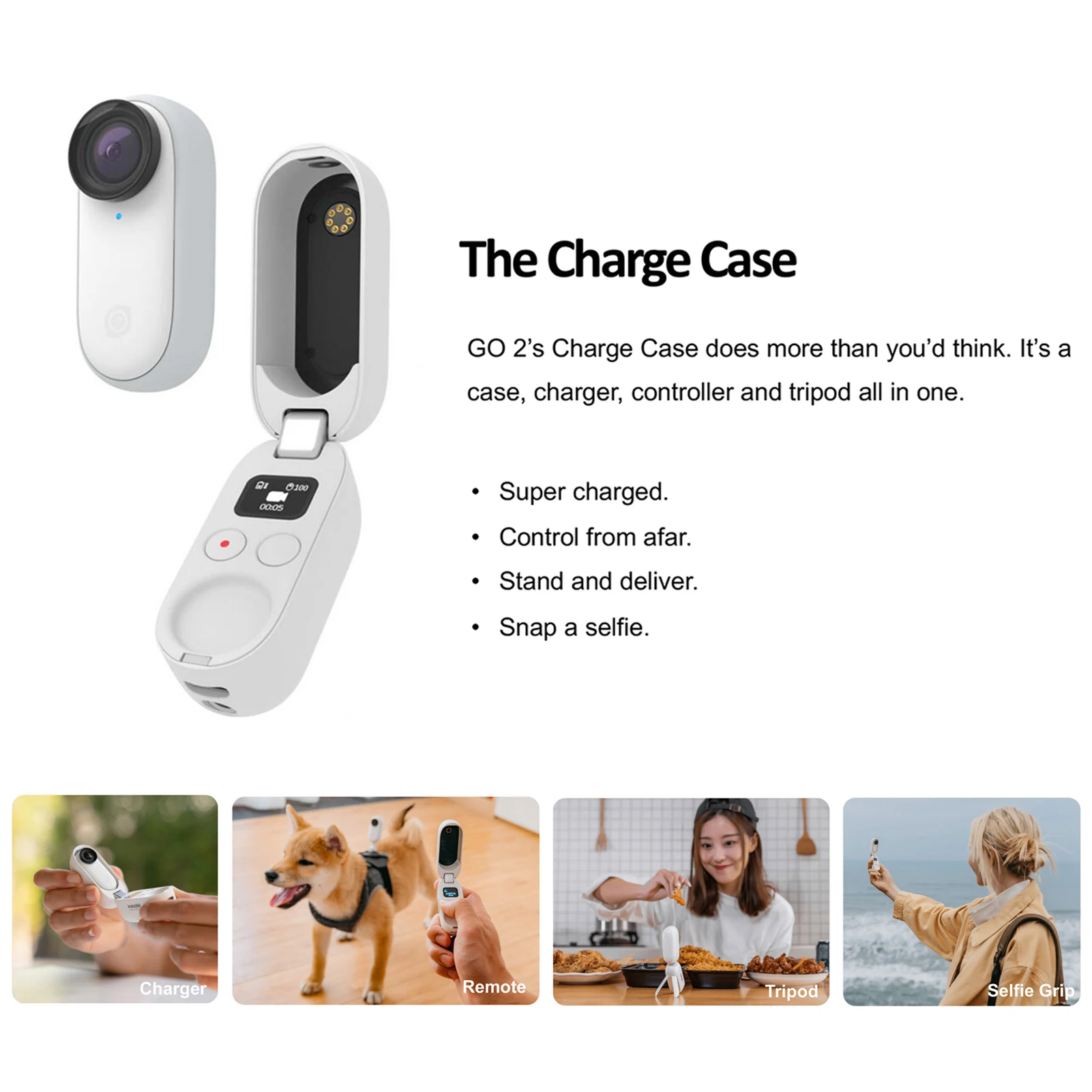 Insta360 Go 2 Tiny Mighty Экшн-камера 1440P 50fps Спортивная камера IPX8 4M водонепроницаемая