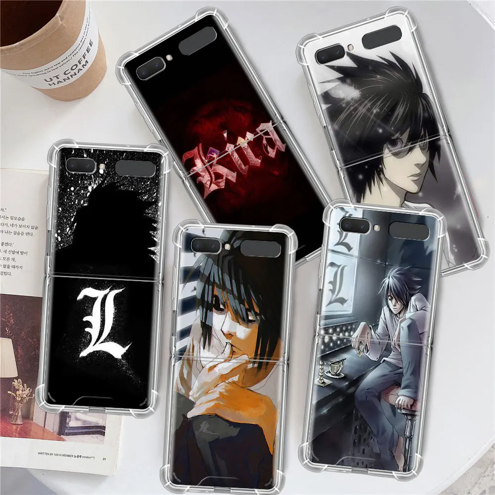 

Death Note L Lawliet Capa For Samsung Galaxy Z Flip 3 5G Case Airbag Clear TPU Shockproof Cover Transparent Cell Phone Funda