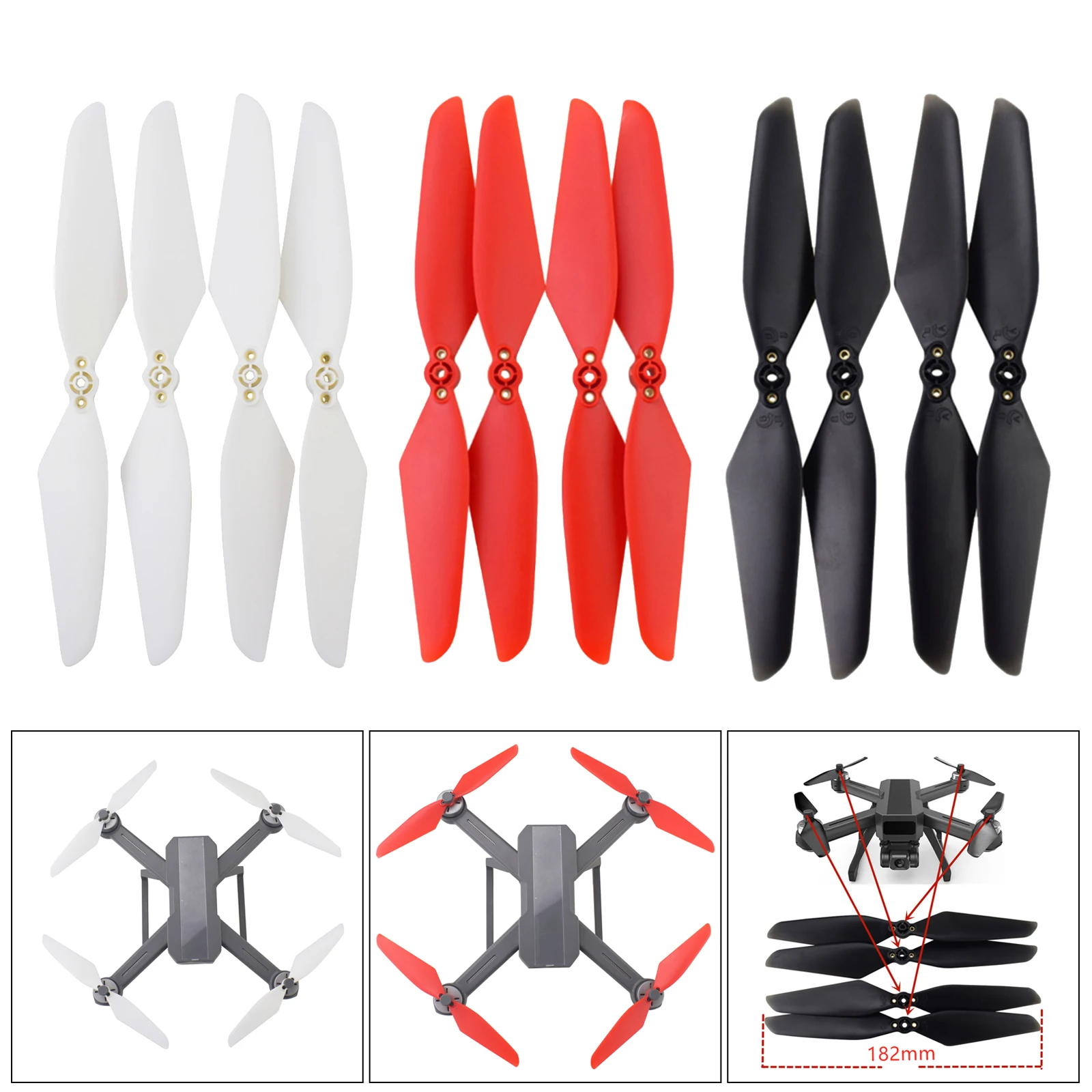 

4Pcs RC Foldable Propeller 2-Blade Props for D15 MJX B20 Bugs 20 RC Drone