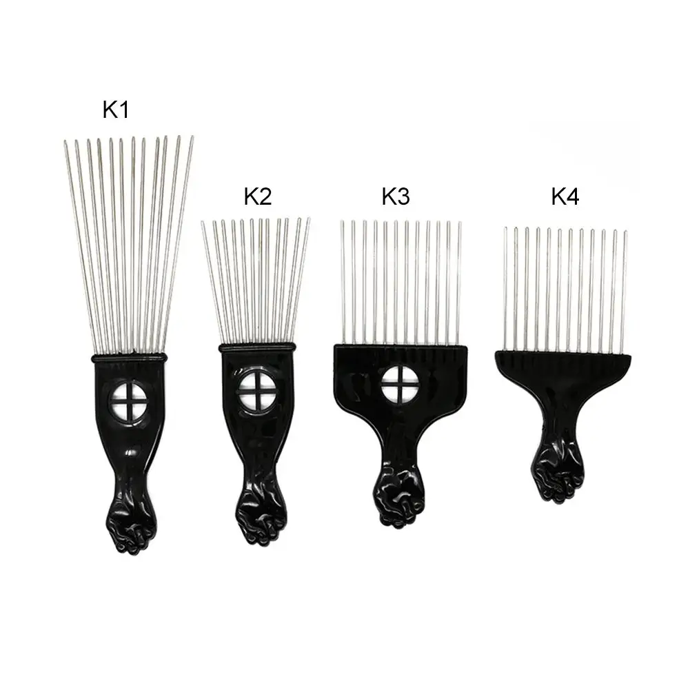 Мужская стальная игольчатая вставка расческа для волос профессиональная