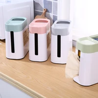 2 in 1 desktop small trash bin office storage home garbage basket container table trash can creative paper basket for kitchen