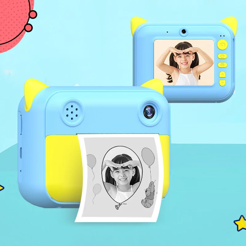 

Children Camera Kids Instant Print Camera With Thermal Photo Paper 1080P Photo Video Digital Cameras For Children Birthday Gifts
